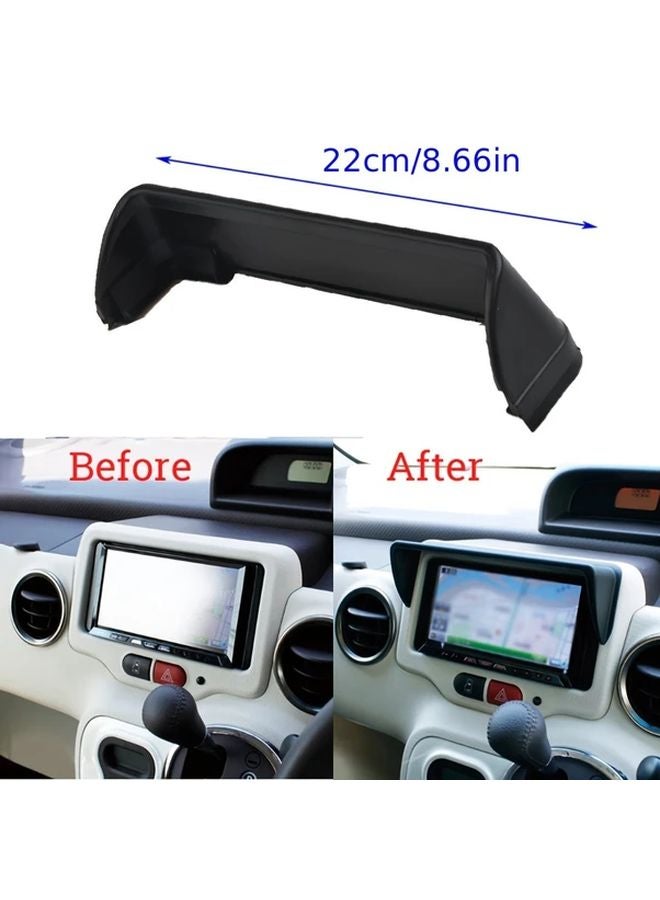 Black Anti Glare GPS Navigation Hood Cover For Car Dashboard Reduces Glare Enhances Visibility Easy Installation - Image 3